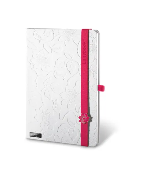 Lanybook Innocent Passion White. Muistikirja Pinkki