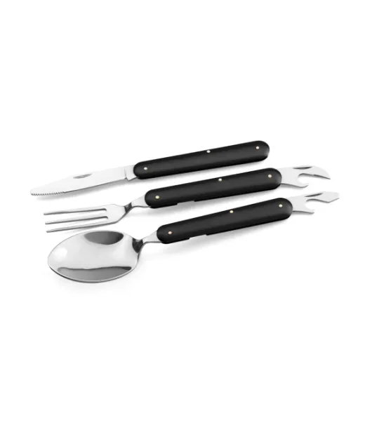 Lery. Aterinsetti Ruostumatonta Terästä Musta