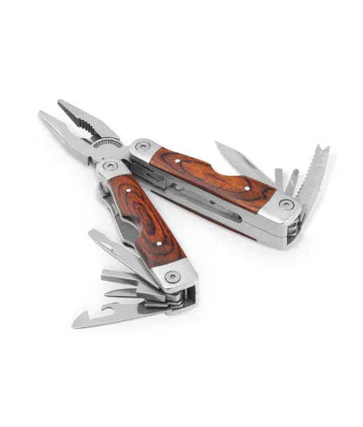 Magnum. Monitoimityökaluja Sisältävät Taittopihdit Ruostumattomasta Teräksestä Ja Puusta Natural (tumma)