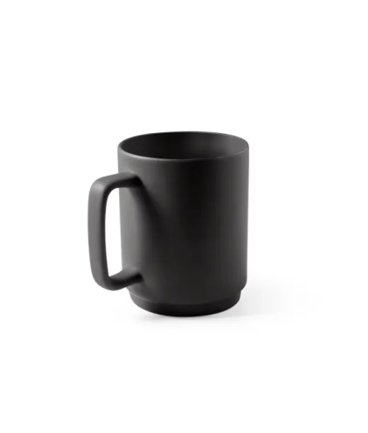 Mighty. Keraaminen Muki, Jossa On Lieriömäinen Runko 330 Ml Musta