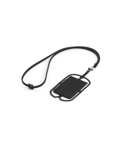 Nicolaus. Korttitasku Puhelinpidikkeellä Musta