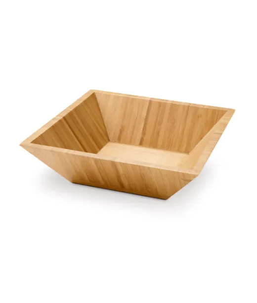 Pepper. Neliön Muotoinen Bambusalaattikulho Natural