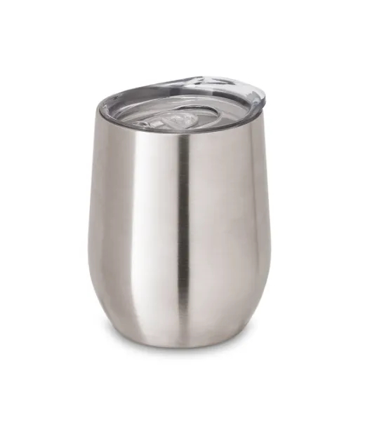 Ronde. Ruostumattomasta Teräksestä Valmistettu Matkakuppi 400 Ml Satiinihopea