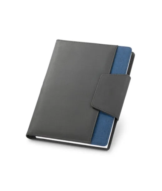 Russel. Pu- Ja Polyesterikankaasta Valmistettu Kansi, Jossa On A5-muistikirja Sininen