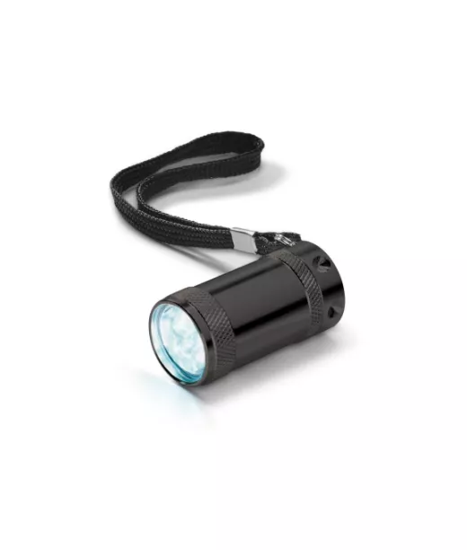 Sado. Alumiininen Taskulamppu Musta