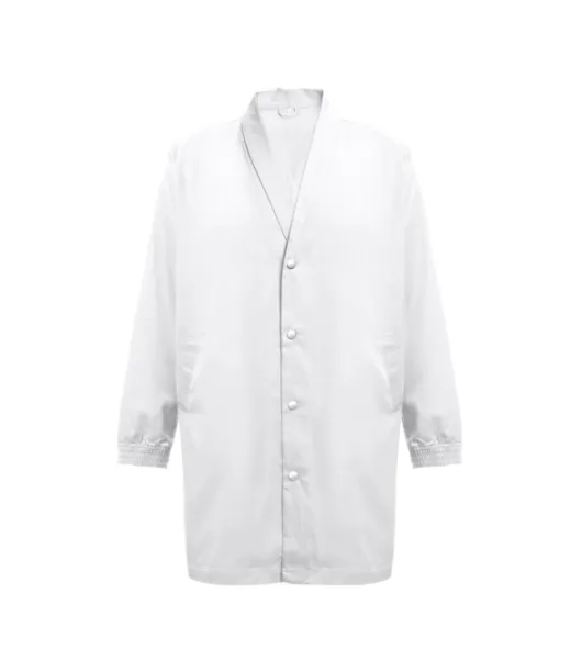 Thc Minsk Wh. Puuvillasta Ja Polyesteristä Valmistettu Työvaatemekko. Valkoinen Väri Valkoinen