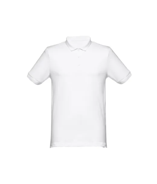 Thc Monaco Wh. Miesten Lyhythihainen Poolopaita Karstapuuvillaa Valkoinen