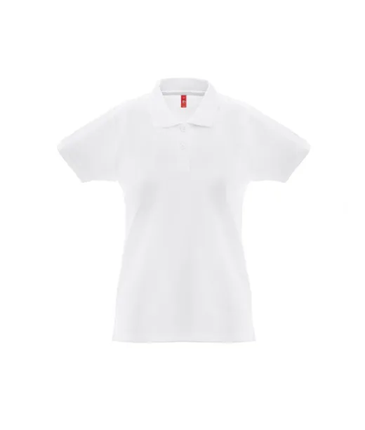 Thc Monaco Women Wh. Naisten Lyhythihainen Poolopaita Karstapuuvillaa Valkoinen