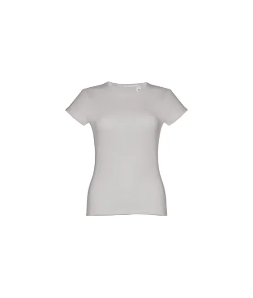 Thc Sofia. Naisten Vyöllä Varustettu Puuvillainen T-paita Vaaleanharmaa
