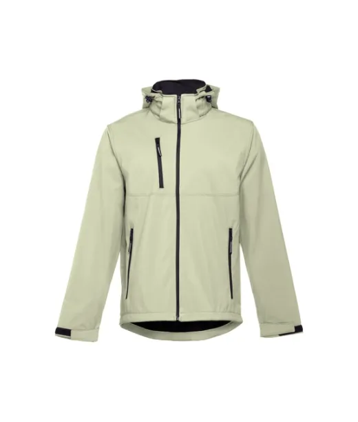 Thc Zagreb. Miesten Softshell-takki Polyesteriä Ja Elastaania Pastellinvihreä