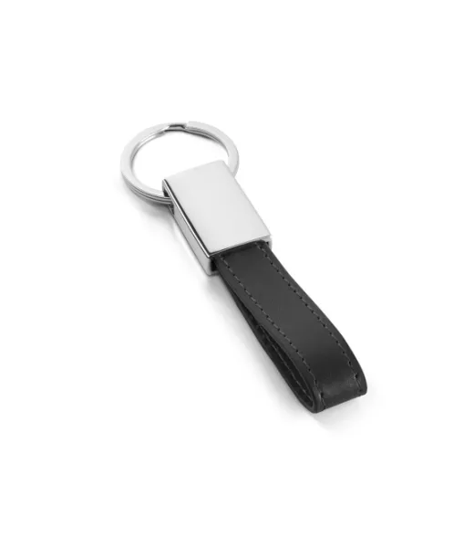 Watoh. Pyöreä Metalli- Ja Pu-avaimenperä Musta