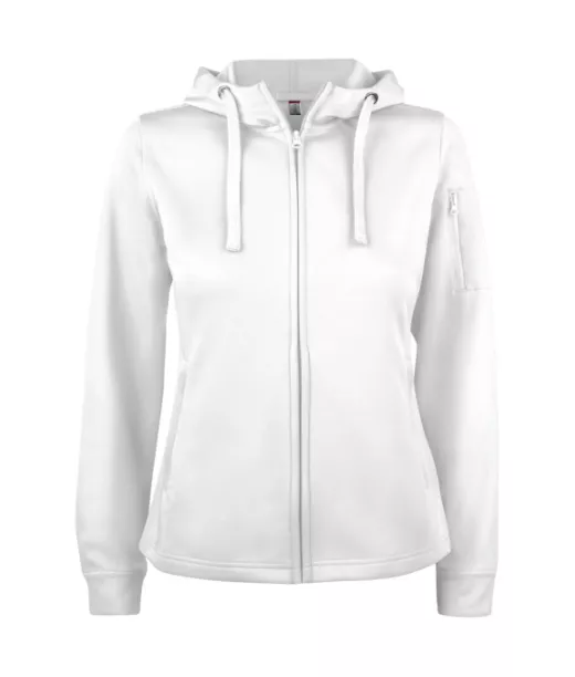 Clique Basic Active Hoody Full Zip Ladies Valkoinen