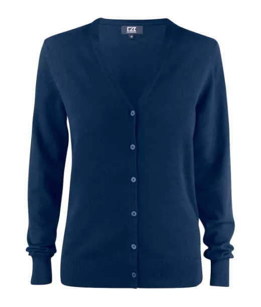 Cutterandbuck Oakville Cardigan Ladies Tumman Sininen