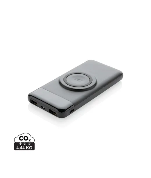 10000mah Langaton Varavirtalähde Kellolaturilla Musta