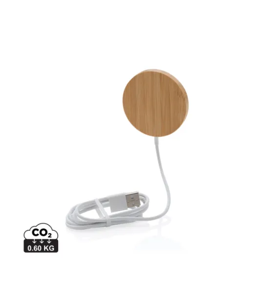 10w Bambuinen Langaton Laturi Magneetilla Ruskea