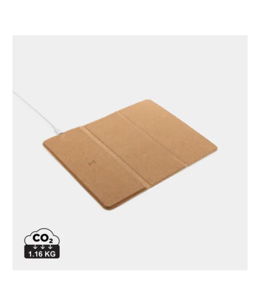 10w Hiirimatto Ja Langaton Latausteline Korkista Ruskea