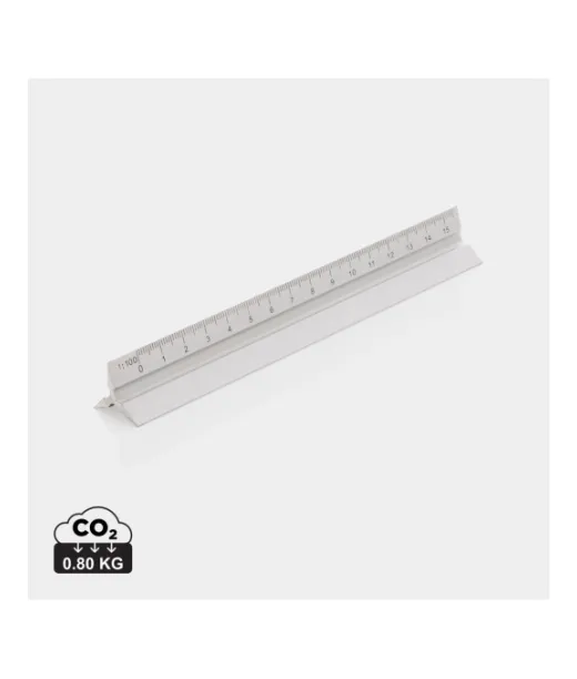 15cm Alumiininen Kolmionmuotoinen Viivain Hopeanvärinen