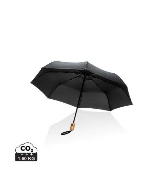 21" Impact Aware™ Rpet 190t Auto Open/close Bambusateenvarjo Musta