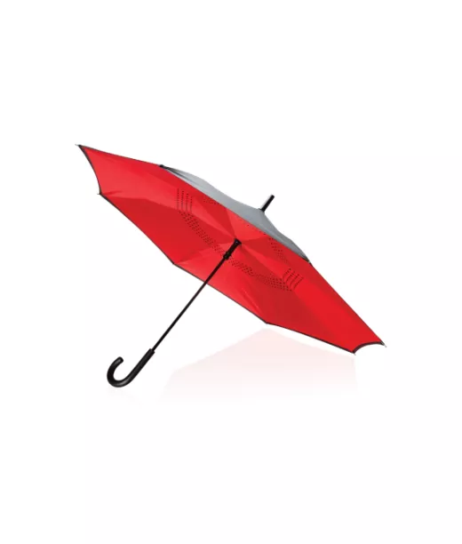 23” Manuaalisesti Käännettävä Sateenvarjo Punainen