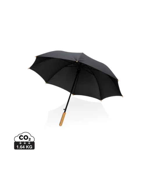 23" Impact Aware™ Rpet 190t Auto-open Bambusateenvarjo Musta