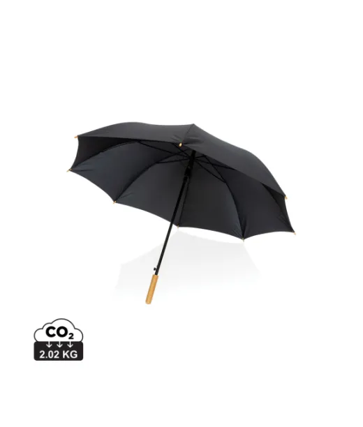27" Impact Aware™ Rpet 190t Auto-open Bambusateenvarjo Musta