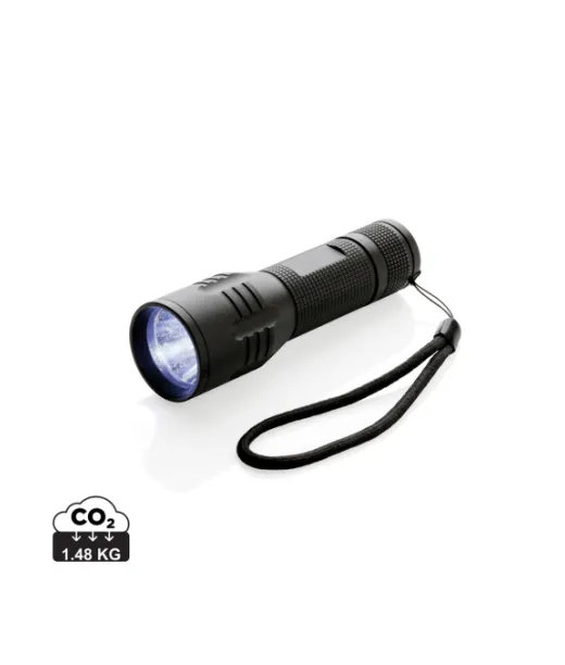 3 w:n Keskikokoinen Cree-taskulamppu Musta