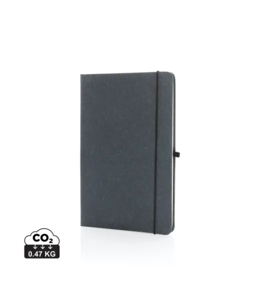A5 Kovakantinen Vihko Kierrätetystä Nahasta Harmaa