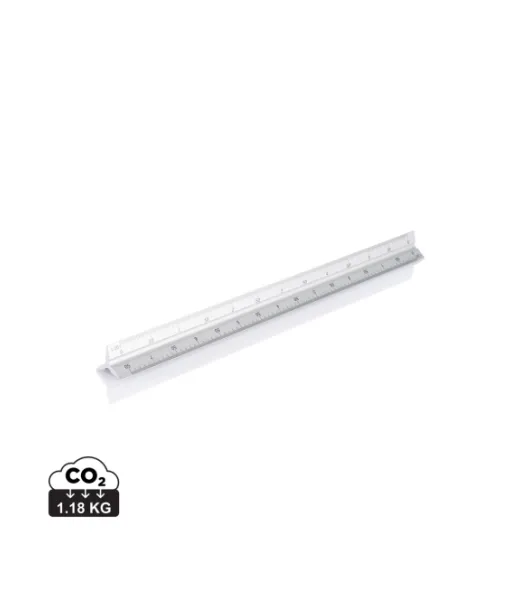 Alumiininen Kolmikulmaviivoitin - 30 Cm Hopeanvärinen