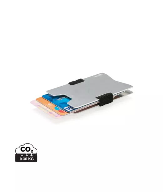 Alumiininen Rfid Anti-skimming Minimalistinen Lompakko Hopeanvärinen, Musta