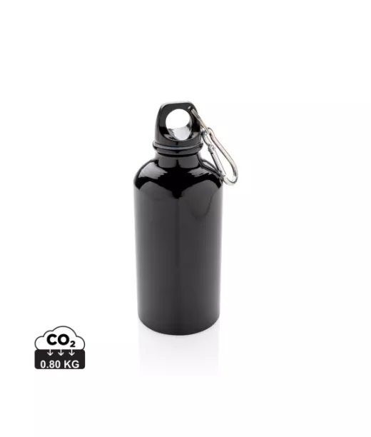 Alumiininen Urheilujuomapullo Karabiinilla Musta