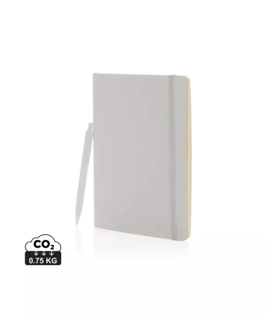 Antimikrobinen A5 Pehmeäkantinen Vihko Ja X3 Kynäsetti Valkoinen