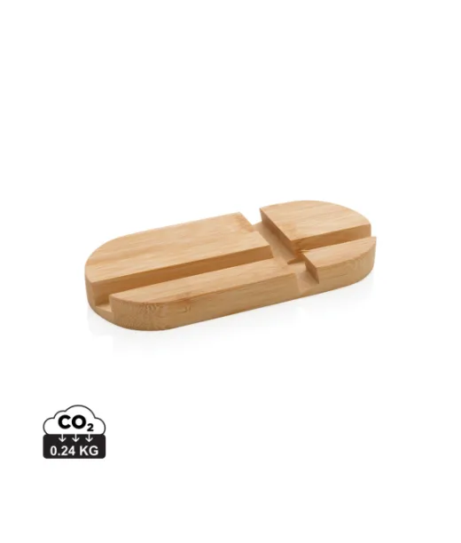 Bambuinen Tabletti- Ja Puhelinpidike Ruskea