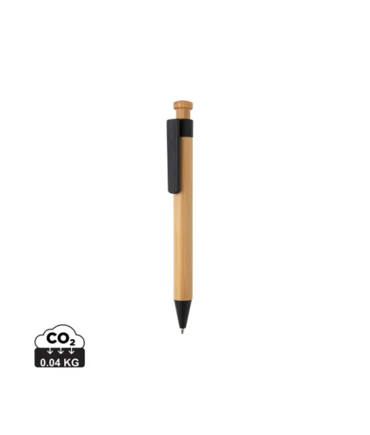 Bambukynä Vehnänolki-klipsillä Musta