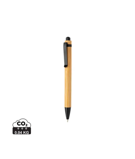 Bambuvartinen Kuulakärkikynä Musta