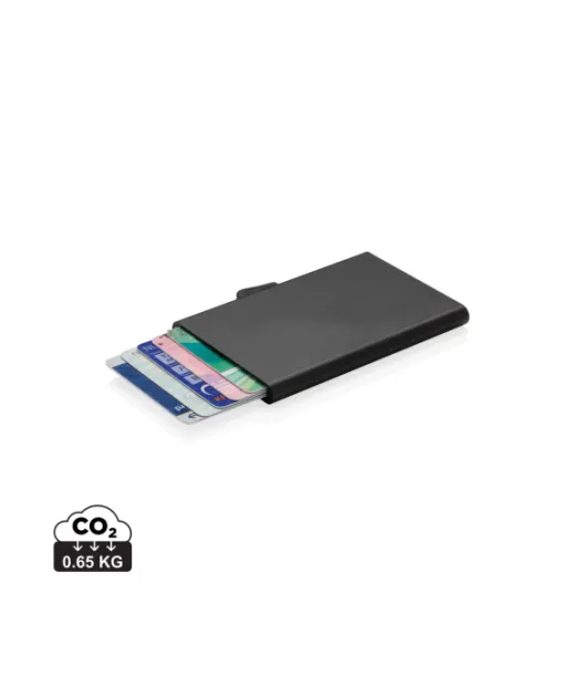 C-secure Alumiininen Rfid-kortinpidike Musta