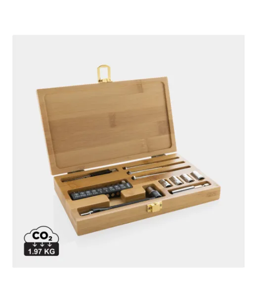 Carvine 21-osainen Bambutyökalusetti Ruskea
