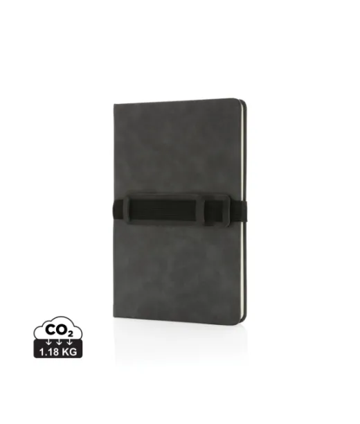 Deluxe Kovakantinen Keinonahkainen A5 Vihko Harmaa