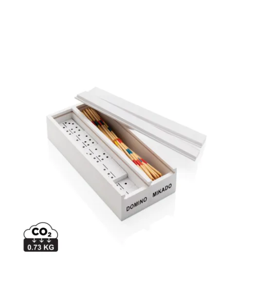 Deluxe Mikado/domino Puulaatikossa Valkoinen
