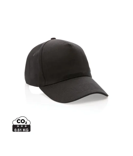 Impact 5-paneelinen Lippalakki Kierrätetystä Puuvillasta Musta