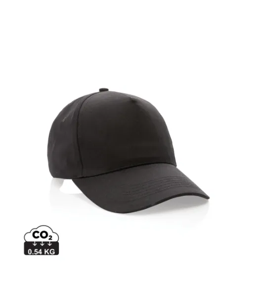 Impact 5-paneelinen Lippalakki Kierrätetystä Puuvillasta Musta