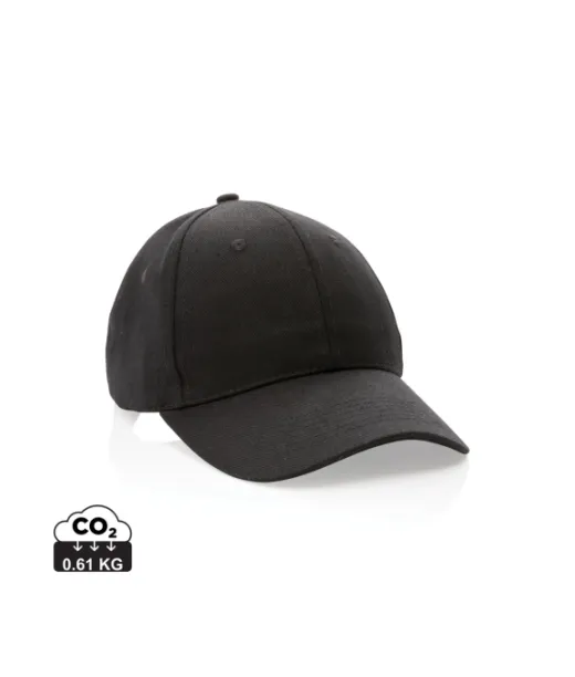 Impact 6-paneelinen Lippalakki Kierrätetystä Puuvillasta Musta