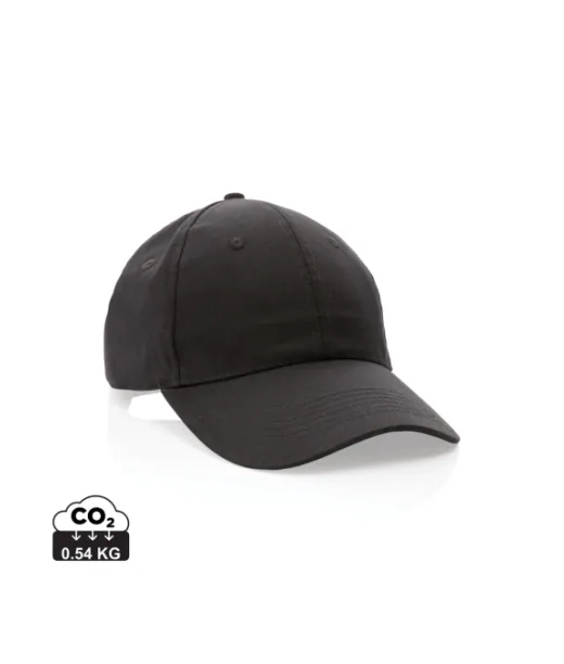 Impact 6-paneelinen Lippalakki Kierrätetystä Puuvillasta Musta