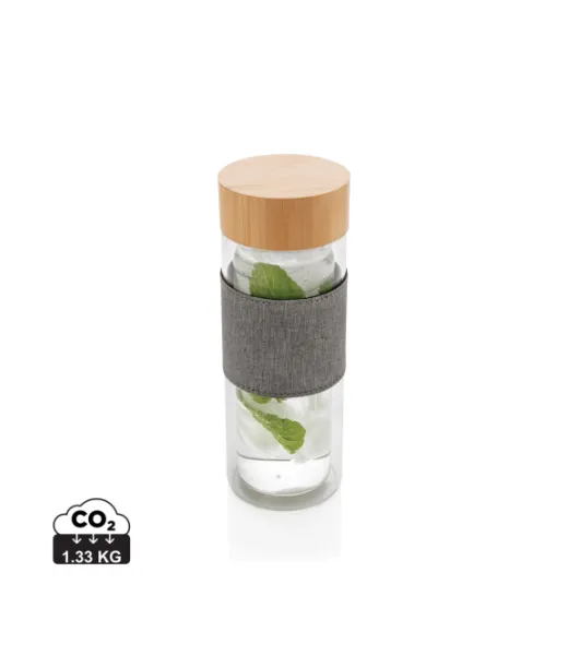 Impact Kaksoiseinäinen Borosilikaattilasipullo Läpinäkyvä, Harmaa