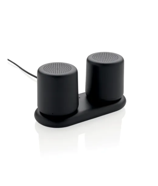 Induktioladattava Kaksoiskaiutin Musta