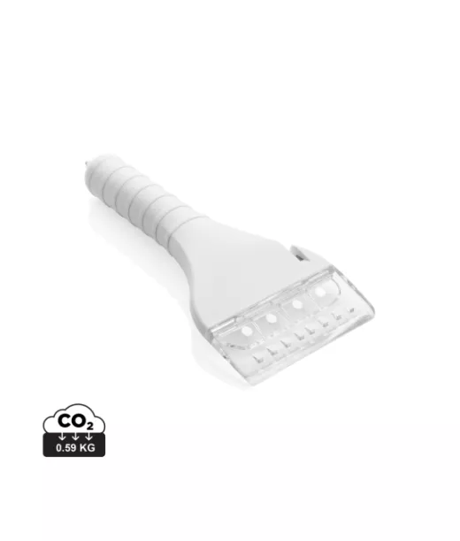 Jääskrapa Cob-valolla Ja Turvallisuustoiminnolla Valkoinen