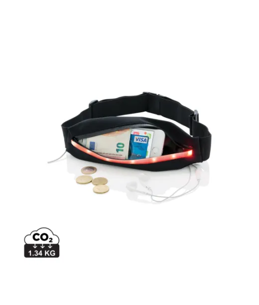 Juoksupidike Led-valolla Musta