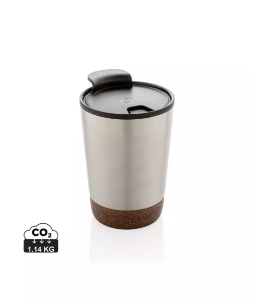 Kahvimuki Korkkipohjalla Hopeanvärinen