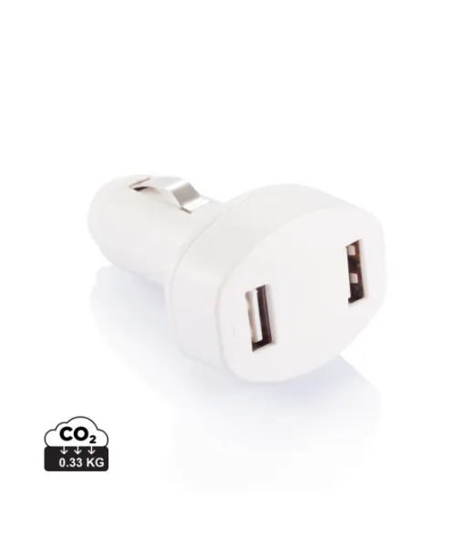 Kaksois-usb-autolaturi Valkoinen