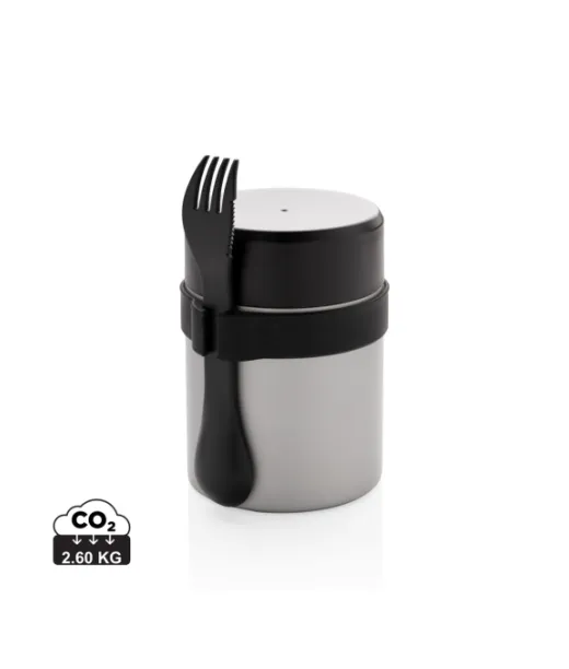 Keraamisesti Pinnoitettu Bogota-ruokatermos Hopeanvärinen, Musta