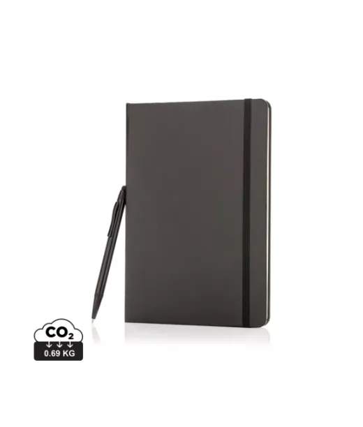 Kovakantinen A5 Muistikirja Kosketuskynällä Musta